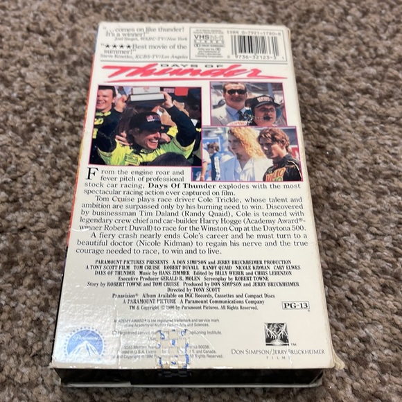 Tom cruise in days of thunder, VHS videotape - Picture 2 of 4